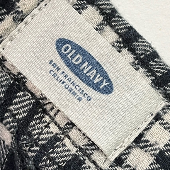 Old Navy Men’s Plaid Flannel Lounge Pants – Black & White, Size M - Picture 3 of 13